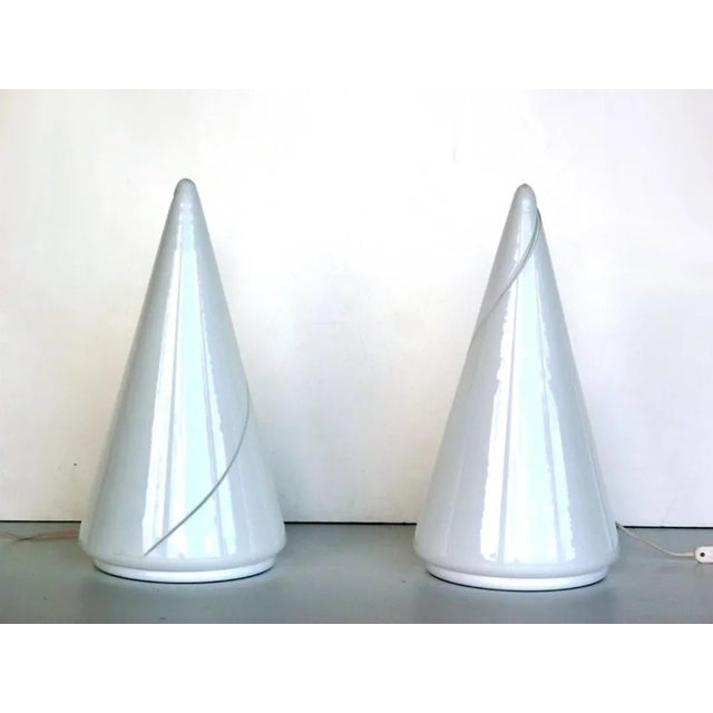 Murano Glass Table Lamps from De Majo, 1970s, Set of 2 For Sale - Image 3 of 6