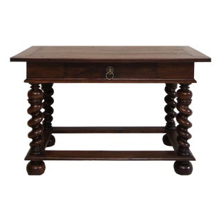 Late 19th Century French Louis XIII Walnut Side Table For Sale