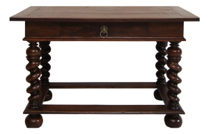 Late 19th Century French Louis XIII Walnut Side Table