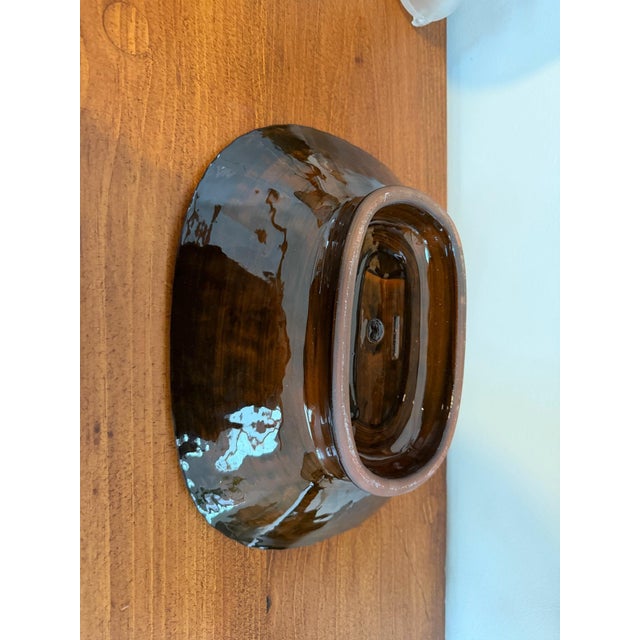 French French Slipware Earthenware Bowl From La Tuile a Loup Jaspe Aptware Savoyard Pottery For Sale - Image 3 of 7