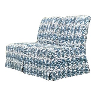 Vintage Regency Batik Slipper Chairs- Set of 2 For Sale