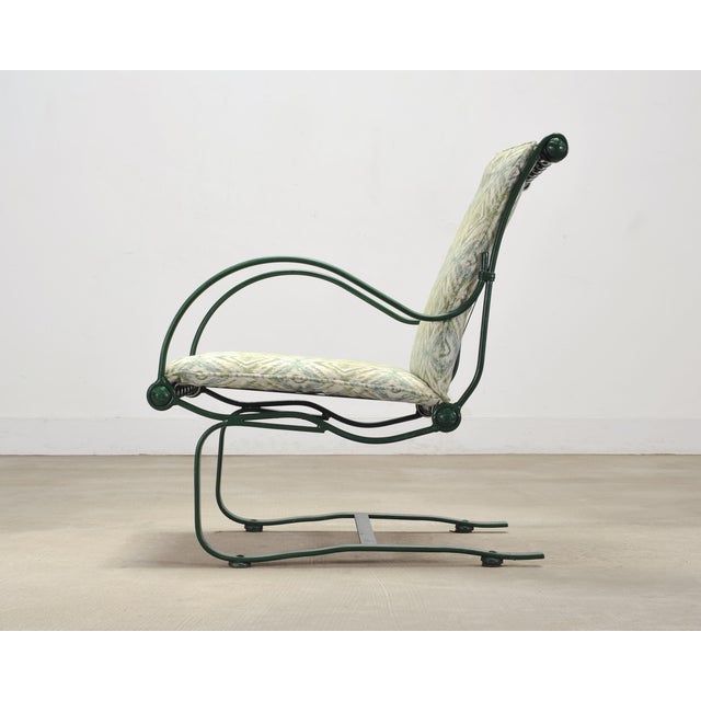 Set of Four o.w. Lee Iron Garden Lounge Chairs and Two Ottomans For Sale - Image 17 of 18