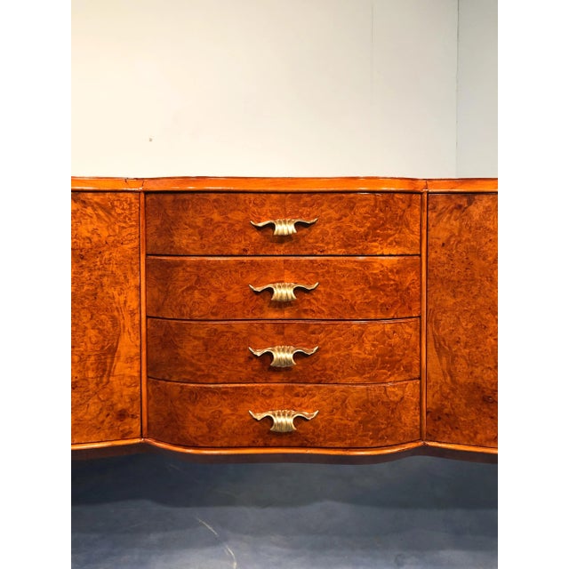 Italian Sideboard in Honey Color Birch Wood, 1950s For Sale - Image 15 of 18