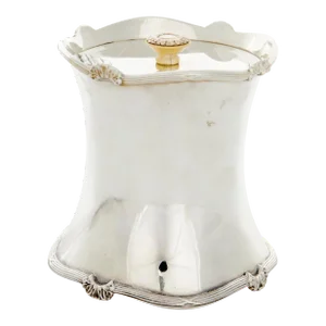 Antique Old English Silverplate Tea Caddy / Biscuit Box