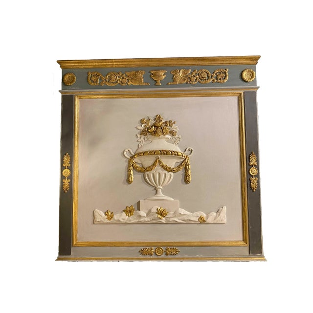 Contemporary Urn Boiserie Panel in the Style of 18th Century French Architecture For Sale - Image 11 of 11
