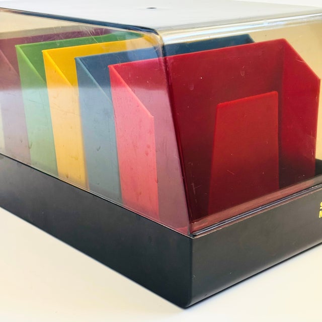 1980s Acrylic Organizer - SRW Minidex 78 Floppy Disk Holder For Sale - Image 4 of 14