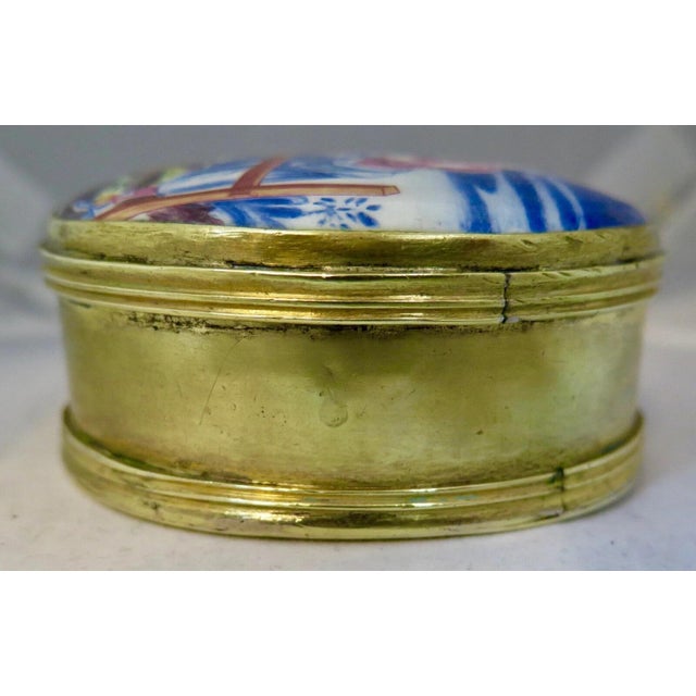 Paint Vintage Erotic Enamel Box For Sale - Image 7 of 11