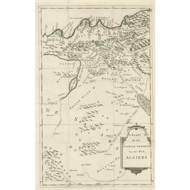 Map of the Southern Region of the Kingdom of Algiers, 1773 For Sale