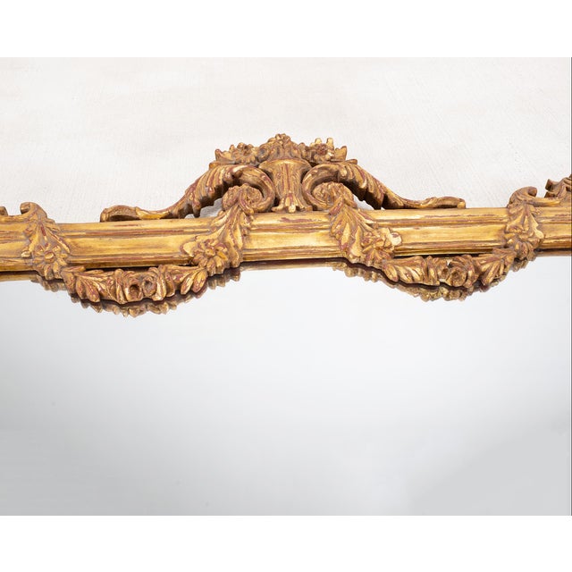 Wood Pair of 19th C. French Louis XVI Style Giltwood Mirrors 4.6 Ft For Sale - Image 7 of 18