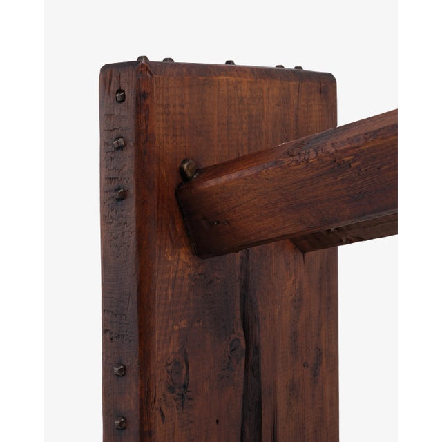 Wood Pre-Industrial Wooden Bench or Side Table For Sale - Image 7 of 8