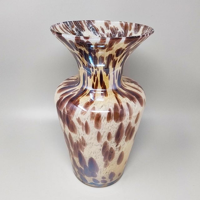 Mid-Century Modern Handrafted Murano Glass Vase from Maestro del Vetro, Italy, 1970s For Sale - Image 3 of 6