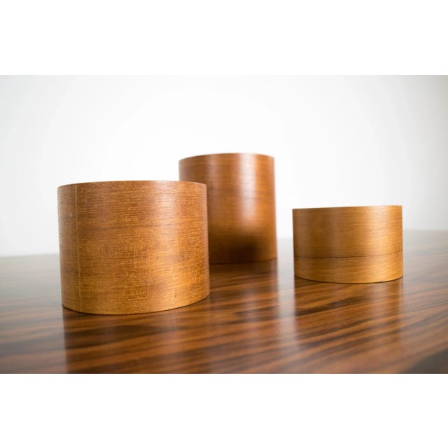 Mid-Century Modern Japanese Modern Teak Nesting Containers For Sale - Image 3 of 11