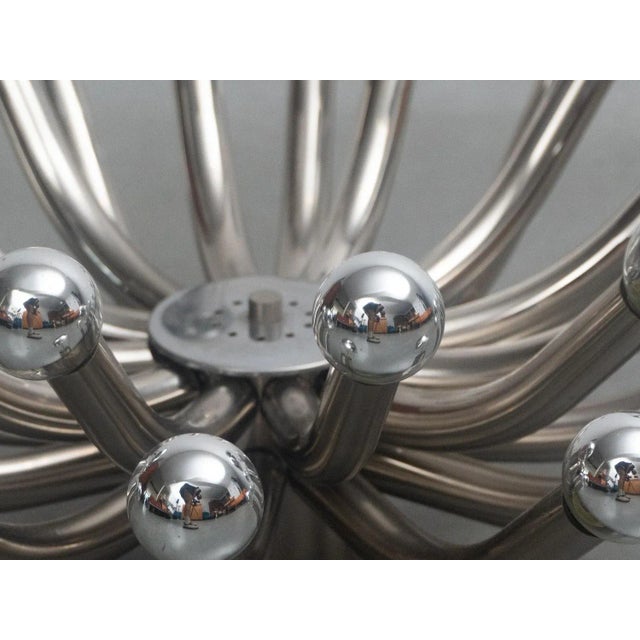 Gold Spage Age Sputnik Crome Ceiling Lamp from Cosack, 1970s For Sale - Image 8 of 9