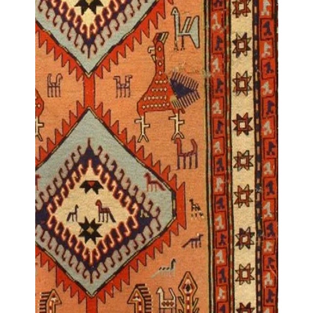 Tribal Pasargad Vintage Persian Soumak Rug - 4′ × 6′ For Sale - Image 3 of 4