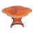 Maitland Smith Inlaid Hand Carved Mahogany Pedestal Table For Sale