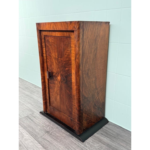 1930s Antique Art Deco Wooden Nightstand, 1930s For Sale - Image 5 of 18