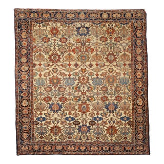 Antique Persian Farahan Rug 8'6" X 9’5” For Sale