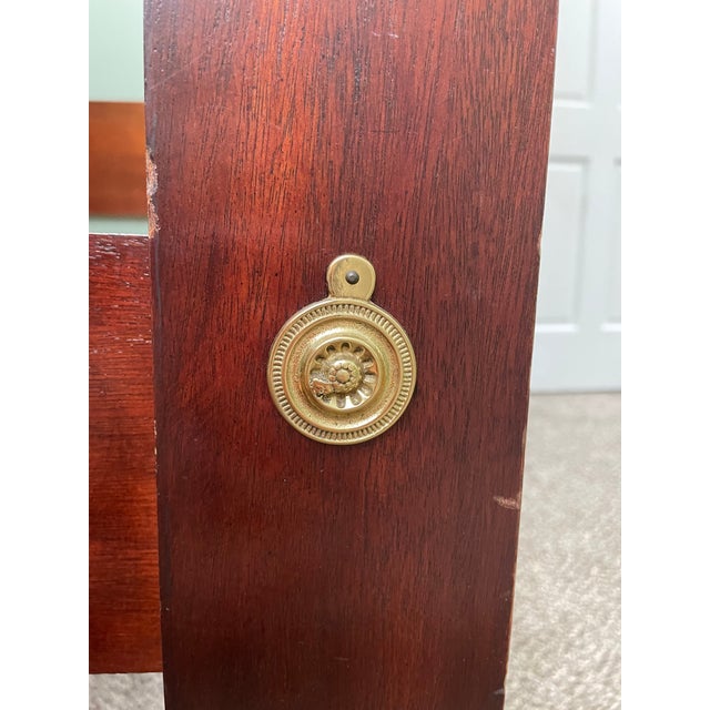 Vintage Thomasville Mahogany Collection Queen Size Rice-Post Bed For Sale - Image 9 of 17