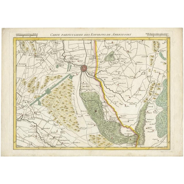 Map of Amersfoort and Surroundings by Covens & Mortier, 1747 For Sale - Image 10 of 10
