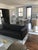 Custom Edelman Black Patent Leather Tufted Tuxedo Sofa For Sale - Image 11 of 14
