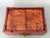 1980s Chinese Asian Wooden Jewelry Box Brass Red Lined Trinket Chest W/Key + Lock Vintage For Sale - Image 5 of 18