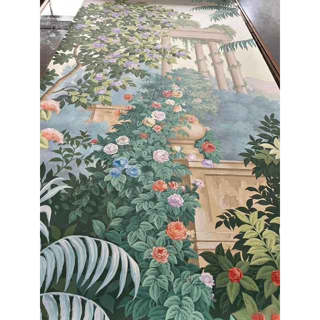 Hand-Painted Neoclassical Garden Ruins Scenic Wall Panels, Set of 3 For Sale - Image 4 of 8