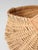 Vintage Wicker Buttocks Basket With Floral Trim For Sale - Image 15 of 17