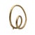 New special order item. Not vintage. ROUNDED METAL LOOP SCULTPTURE IN TEXTURED BRASS 12"W x 12.5"H x 3"D Width:12.00"...