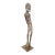 Monumental Hand-Carved African Style Wood Figure Sculpture on Metal Base For Sale