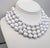 Trifari Vintage Signed Crown Trifari Faux-Pearl Beaded Collar Necklace For Sale - Image 4 of 9