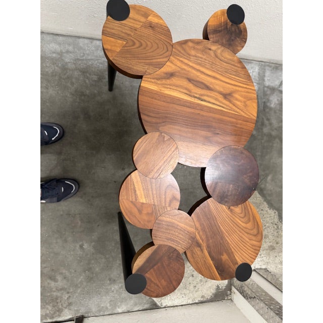 1990s Console Table Oak For Sale In Los Angeles - Image 6 of 8