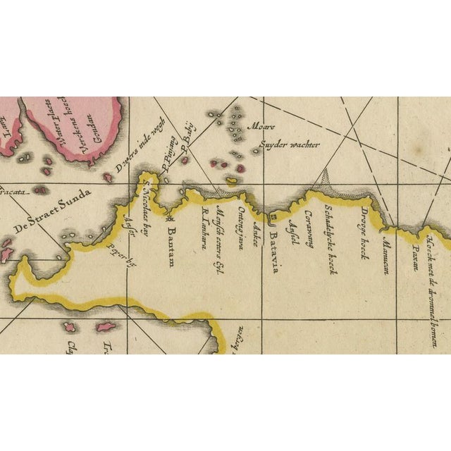 Black Antique Dutch East Indies Sea Chart, 1700 For Sale - Image 8 of 11