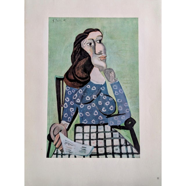 1940s Pablo Picasso, Portrait, Color Offset Lithograph on Pur de Marais Fil Paper, 1943 For Sale - Image 5 of 5