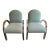 Pair of Charles Hollis Jones Mid Century Modern Blue Velvet Lucite Chairs For Sale