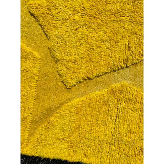Modern Yellow Wool Rug | Chairish