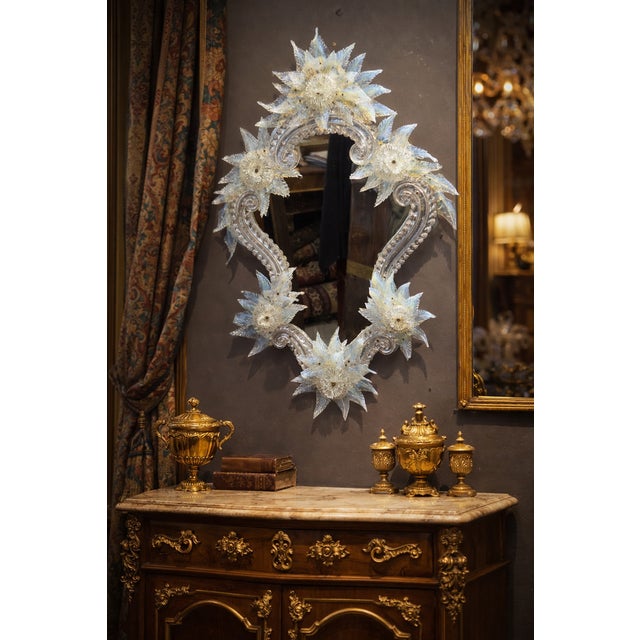 Venetian Mirror in Iridescent Glass, Late 19th Century For Sale - Image 11 of 14