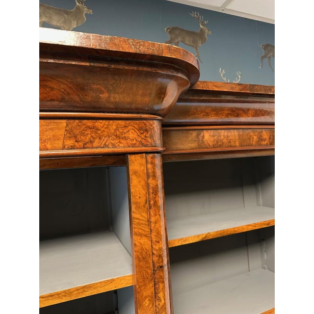 Large Open Bookcase in Walnut For Sale - Image 4 of 12