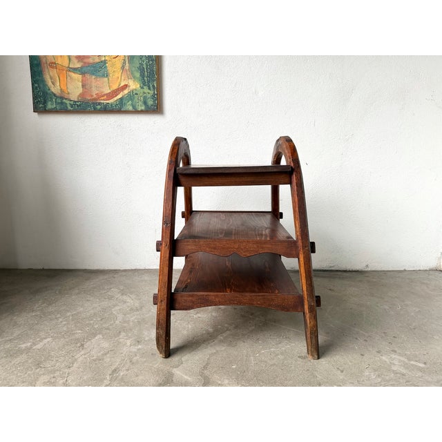 Brutalist Wood Shelf, 1950s For Sale - Image 9 of 18