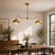 Contemporary Brass Double Dome Chandelier, Double Pendant Chandelier, Designed for Modern Kitchens, Dining Rooms For Sale - Image 3 of 8