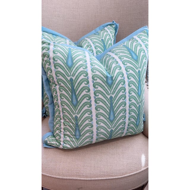 Pair of custom covers. Measure 22”. Use 24” inserts. Inserts not included.