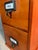 2 Drawer Desktop Cabinet Black Cherry Wood With Metal Label Holder Pulls For Sale - Image 4 of 6
