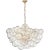 2020s Julie Neill for Visual Comfort Signature Talia Large Chandelier in Gild & Clear Swirled Glass For Sale - Image 5 of 5