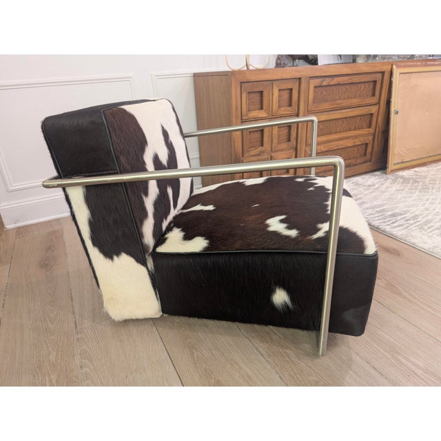 Vintage Flexform a.b.c. Reclining Cowhide Chair by Antonio Citterio Italy For Sale - Image 12 of 18