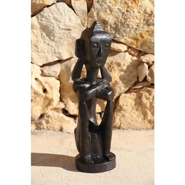 1950s Mid-Century Pacific Carved Wood Figure For Sale - Image 13 of 13