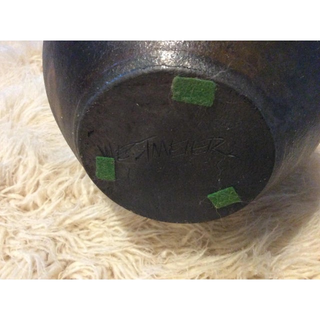 1980s Vintage Raku Weed Vessel by David Westmeier For Sale - Image 5 of 7
