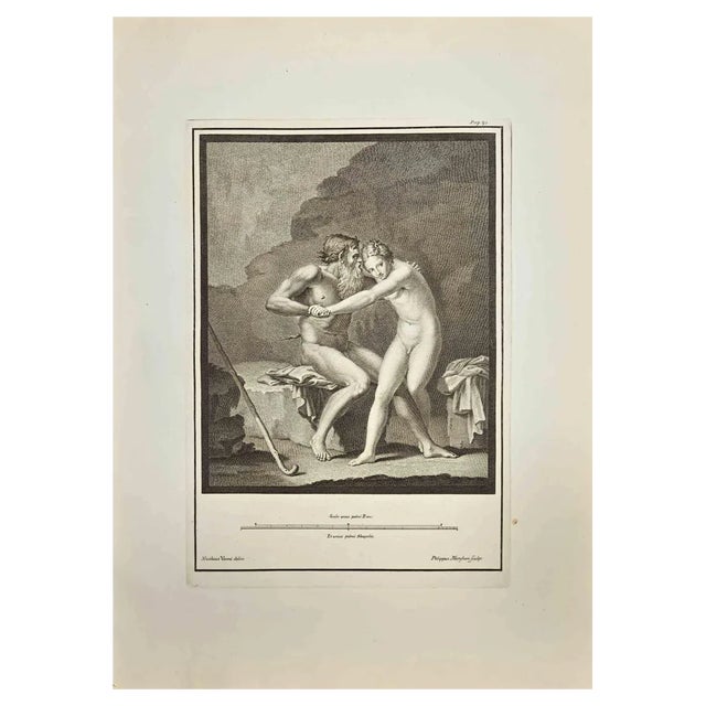 Francesco Lavega & Nicola Vanni, Olympus, Daphnis and Pan, Etching, 18th Century For Sale