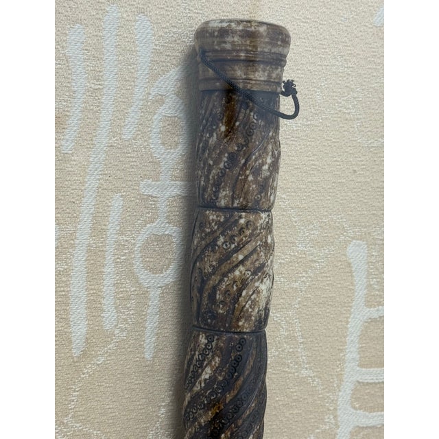 Bone Chinese Ox Bone Calligraphy Brush Pen Shadowbox Wall Art For Sale - Image 7 of 12