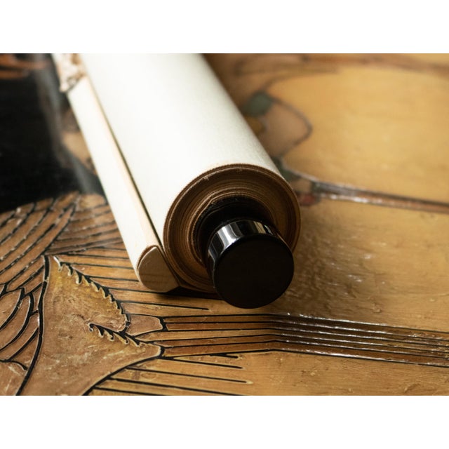 "Kimono Beauty" by Biho, C. 1950s Showa Era Japanese Silk Scroll Painting For Sale - Image 15 of 18