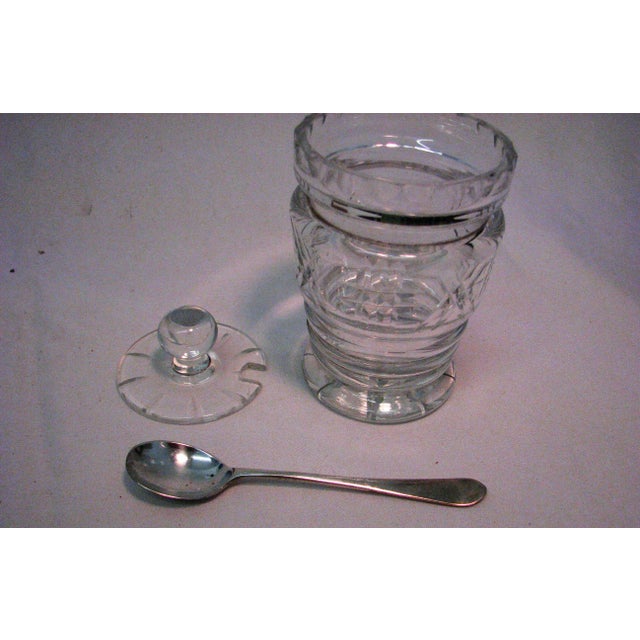 Metal Antique Cut Glass Jam Jar - Made in England For Sale - Image 7 of 13