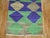Vintage Zabihi Collection Geometric Purple Green Turkish Shag Rug - 3'9" x 5' For Sale - Image 4 of 5